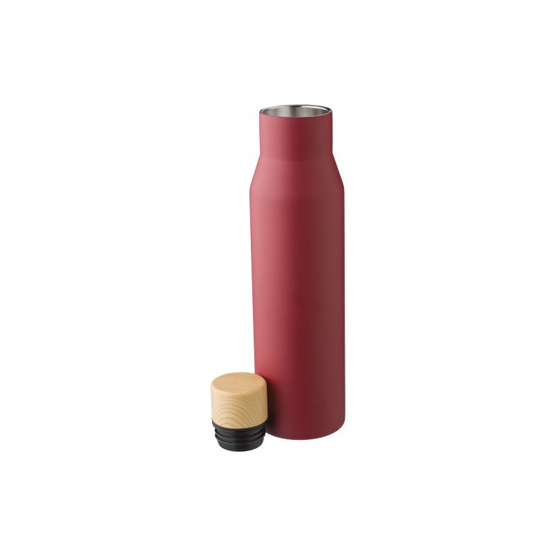 Gourde isotherme personnalisable en acier inoxydable de 500 ml - Christian Matières : acier inoxydable Couleurs : noir impressio