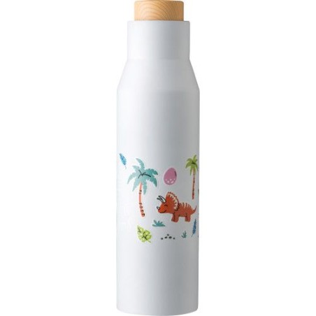 Gourde isotherme personnalisable en acier inoxydable de 500 ml - Christian Matières : acier inoxydable Couleurs : noir impressio