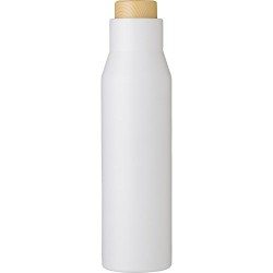 Gourde isotherme personnalisable en acier inoxydable de 500 ml - Christian Matières : acier inoxydable Couleurs : blanc impressi