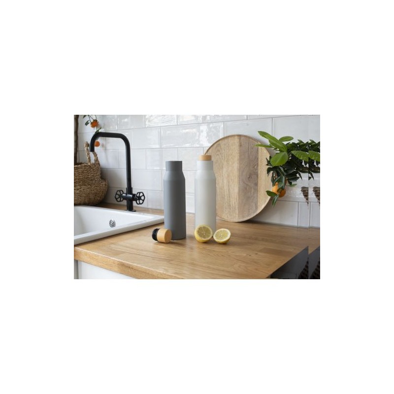 Gourde isotherme personnalisable en acier inoxydable de 500 ml - Christian Matières : acier inoxydable Couleurs : gris objet pro
