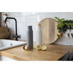 Gourde isotherme personnalisable en acier inoxydable de 500 ml - Christian Matières : acier inoxydable Couleurs : bleu marine pe