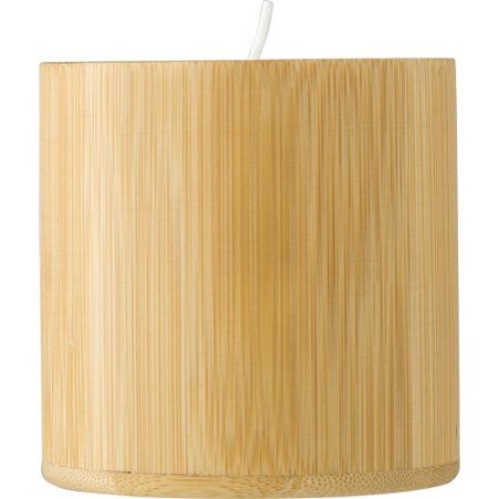 Bougie  personnalisée dans un contenant en bambou - Eli Matières : bambou Couleurs : brun