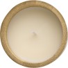 Bougie  personnalisée dans un contenant en bambou - Eli Matières : bambou Couleurs : brun cadeau entreprise pas cher