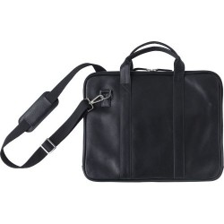 Sacoche en cuir personnalisée pour ordinateur portable - Michael Matières : cuir Couleurs : noir