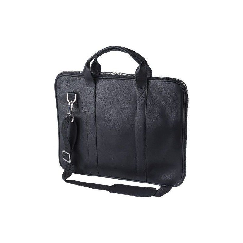 Sacoche en cuir personnalisée pour ordinateur portable - Michael Matières : cuir Couleurs : noir goodies publicitaire événementi