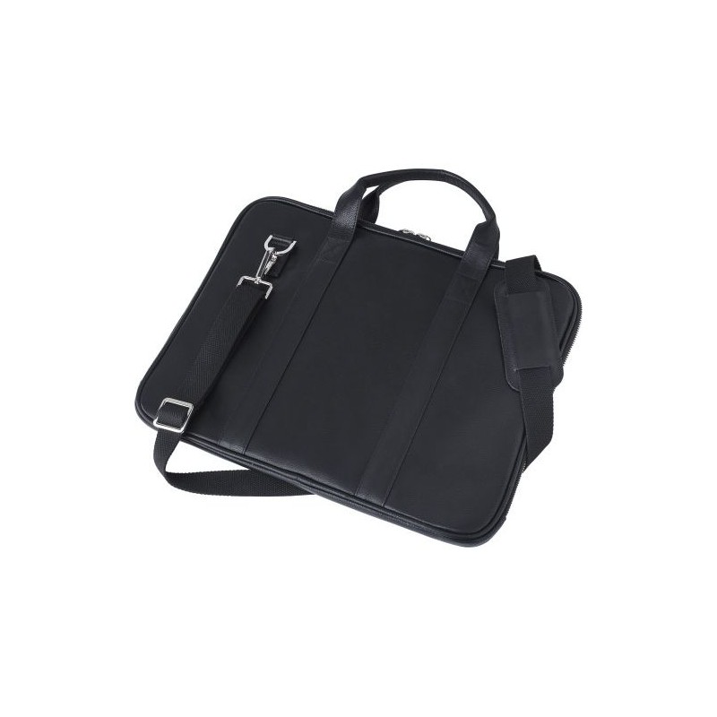 Sacoche en cuir personnalisée pour ordinateur portable - Michael Matières : cuir Couleurs : noir impression haute définition