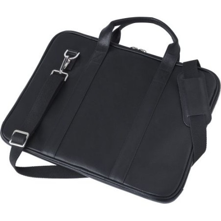 Sacoche en cuir personnalisée pour ordinateur portable - Michael Matières : cuir Couleurs : noir impression haute définition