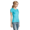 T-Shirt Femme Personnalisé 190g Confort et Style - Imperial Women Matières : coton Taille textile : L Couleurs : bleu atoll impr