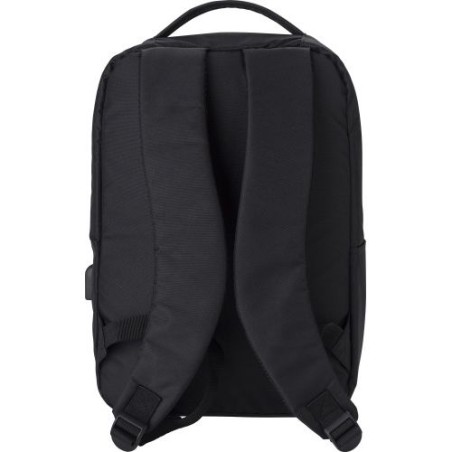 Sac à dos personnalisé en polyester rPET pour ordinateur Jesse Matières : alliage Couleurs : noir personnalisable avec votre log