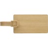 Porte-étiquette personnalisé en bambou pour valise - Shawn Matières : bambou Couleurs : brun
