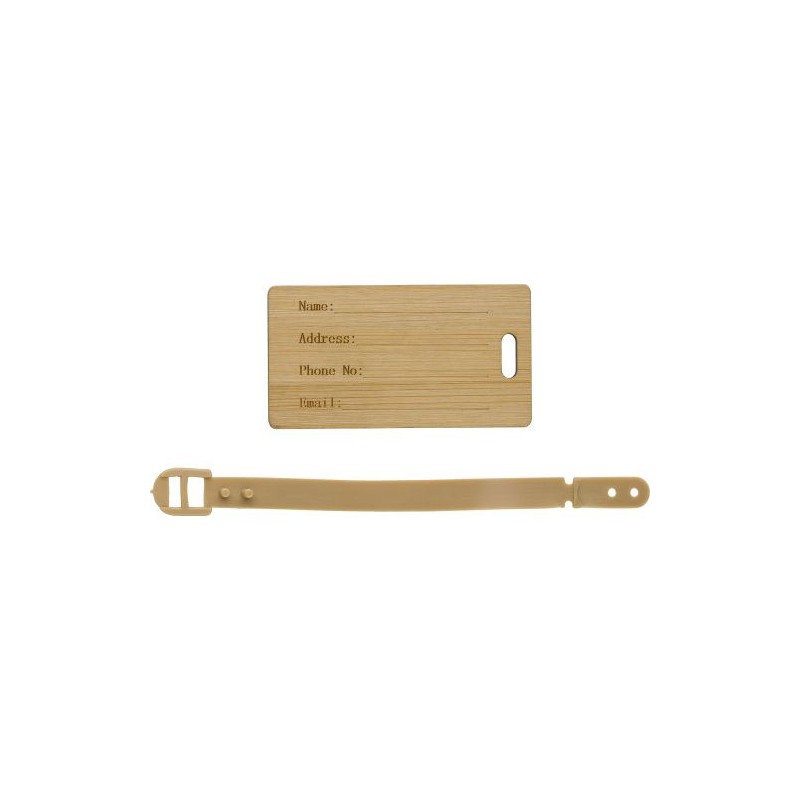 Porte-étiquette de valise en bambou Shawn