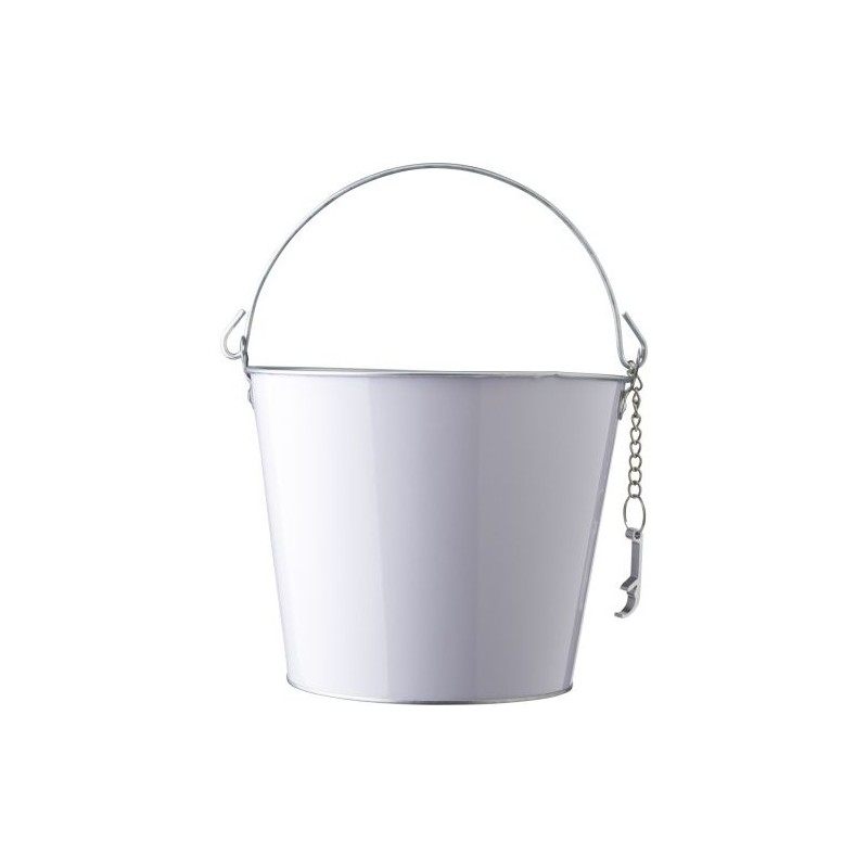 Seau à glaçons en aluminium personnalisé Corey Matières : aluminium Couleurs : blanc personnalisable avec votre logo
