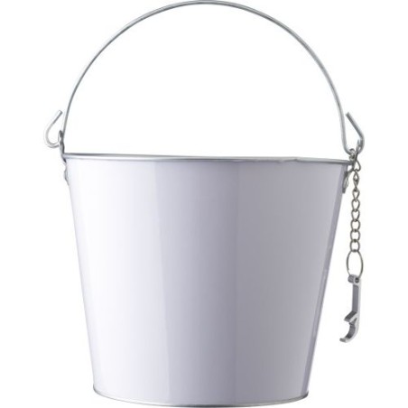 Seau à glaçons en aluminium personnalisé Corey Matières : aluminium Couleurs : blanc personnalisable avec votre logo