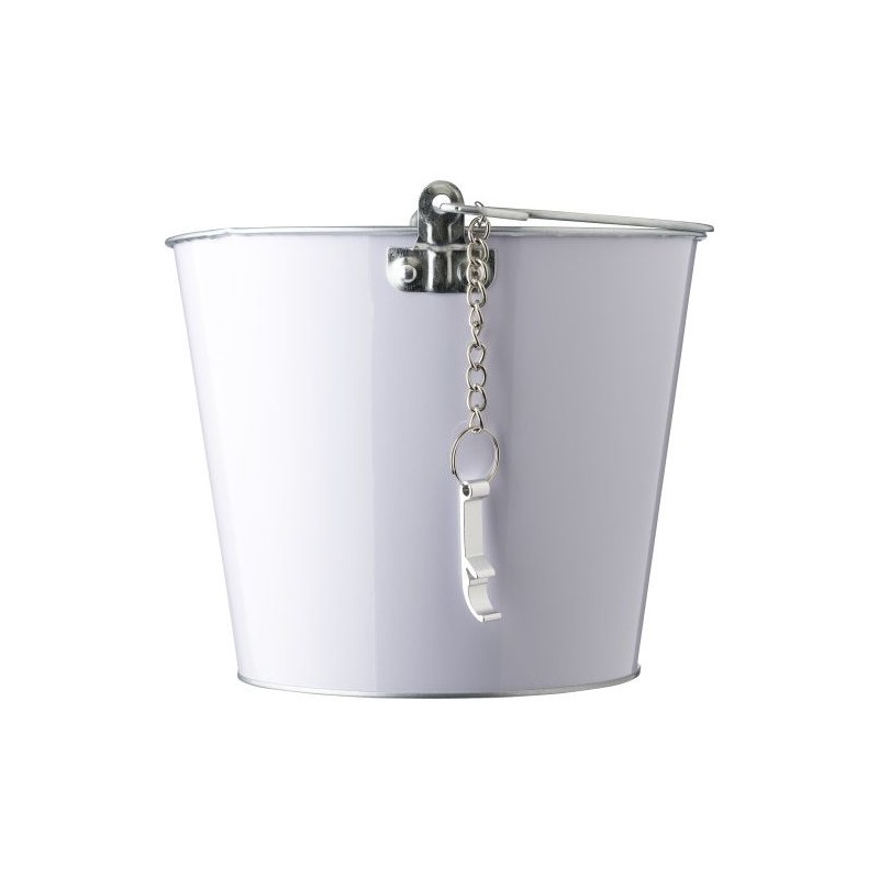 Seau à glaçons en aluminium personnalisé Corey Matières : aluminium Couleurs : blanc objet promotionnel éco-responsable