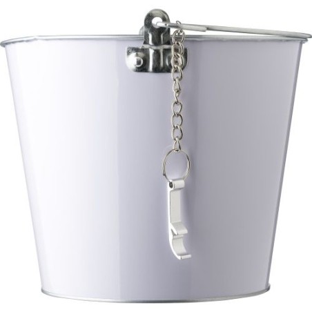 Seau à glaçons en aluminium personnalisé Corey Matières : aluminium Couleurs : blanc objet promotionnel éco-responsable