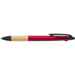 Stylo bille  3 mines en ABS - Malachi Matières : acier Couleurs : noir goodies entreprise design