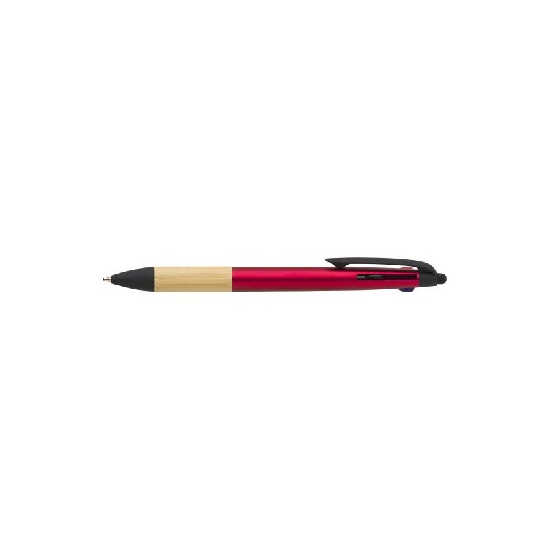 Stylo bille  3 mines en ABS - Malachi Matières : acier Couleurs : noir goodies entreprise design