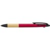 Stylo bille  3 mines en ABS - Malachi Matières : acier Couleurs : rouge personnalisation rapide en France