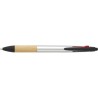 Stylo bille  3 mines en ABS - Malachi Matières : acier Couleurs : argenté personnalisable avec votre logo
