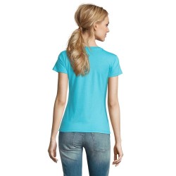 T-Shirt Femme Personnalisé 190g Confort et Style - Imperial Women Matières : coton Taille textile : XL Couleurs : bleu atoll mar