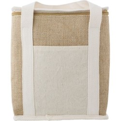 Sac isotherme  en jute personnalisé - Raveena, idéal pour vos sorties Matières : coton Couleurs : brun