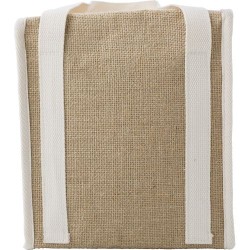 Sac isotherme  en jute personnalisé - Raveena, idéal pour vos sorties Matières : coton Couleurs : brun 2