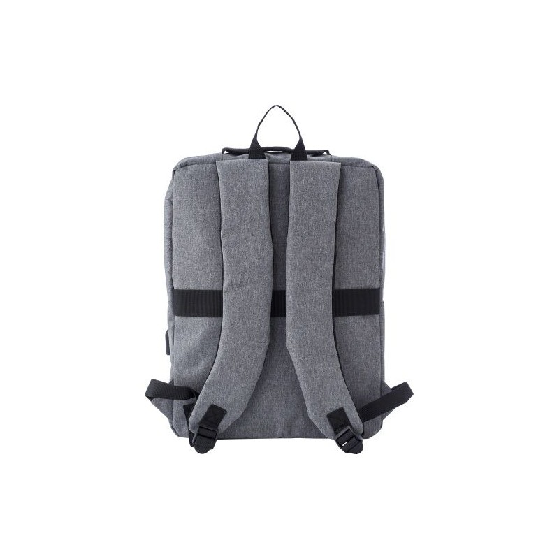 Sac à dos en polyester personnalisé pour ordinateur - Carlito Matières : polyester Couleurs : noir goodies publicitaire événemen
