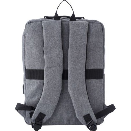 Sac à dos en polyester personnalisé pour ordinateur - Carlito Matières : polyester Couleurs : noir goodies publicitaire événemen