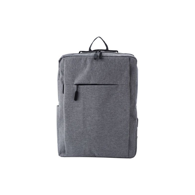Sac à dos en polyester personnalisé pour ordinateur - Carlito Matières : polyester Couleurs : noir marquage laser ultra précis