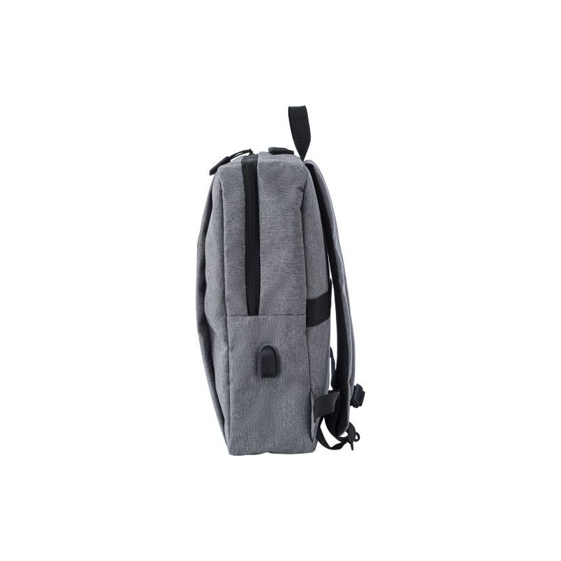 Sac à dos en polyester personnalisé pour ordinateur - Carlito Matières : polyester Couleurs : noir cadeau collaborateur premium