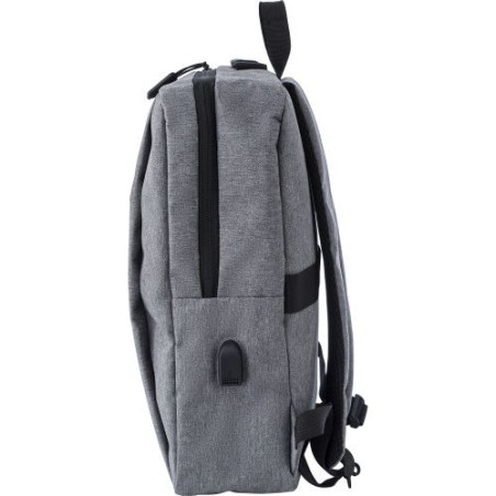 Sac à dos en polyester personnalisé pour ordinateur - Carlito Matières : polyester Couleurs : noir cadeau collaborateur premium