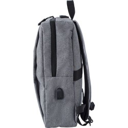 Sac à dos en polyester personnalisé pour ordinateur - Carlito Matières : polyester Couleurs : gris personnalisation rapide en Fr