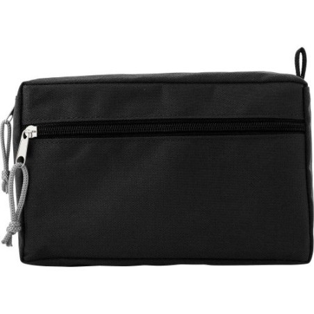 Trousse de toilette  en rPET personnalisée - Natasha Matières : fer Couleurs : noir