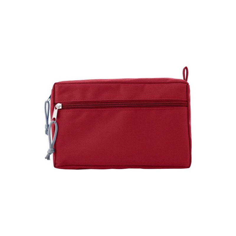 Trousse de toilette  en rPET personnalisée - Natasha Matières : fer Couleurs : rouge cadeau entreprise pas cher