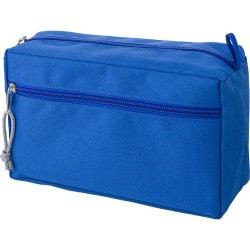 Trousse de toilette  en rPET personnalisée - Natasha Matières : fer Couleurs : bleu cobalt livraison express 24h 48h