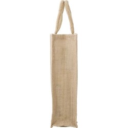 Sac à vin personnalisé en coton - Brett, cadeau idéal Matières : coton Couleurs : brun cadeau entreprise pas cher