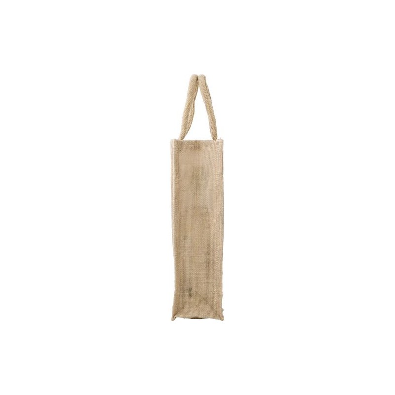 Sac à vin personnalisé en coton - Brett, cadeau idéal Matières : coton Couleurs : brun cadeau entreprise pas cher