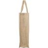 Sac à vin personnalisé en coton - Brett, cadeau idéal Matières : coton Couleurs : brun cadeau entreprise pas cher