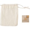 Jeu personnalisé de cubes en bois - Amber Matières : bois Couleurs : brun cadeau entreprise pas cher