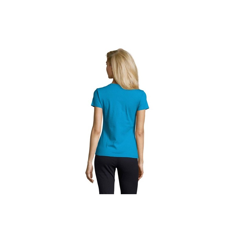 T-Shirt Femme Personnalisé 190g Confort et Style - Imperial Women Matières : coton Taille textile : 3XL Couleurs : bleu aqua goo