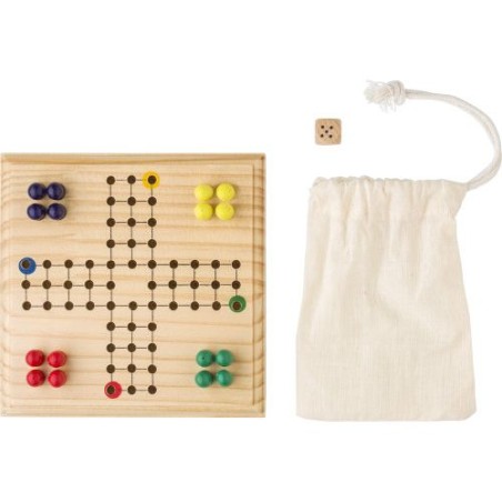 Jeu personnalisé de petits chevaux en bois - Yasir Matières : bois Couleurs : brun