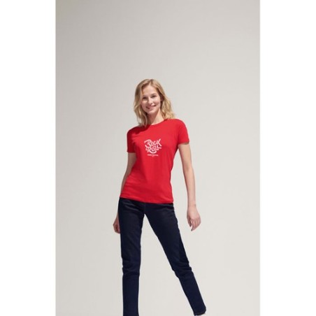 T-Shirt Femme Personnalisé 190g Confort et Style - Imperial Women Matières : coton Taille textile : 3XL Couleurs : bleu aqua goo