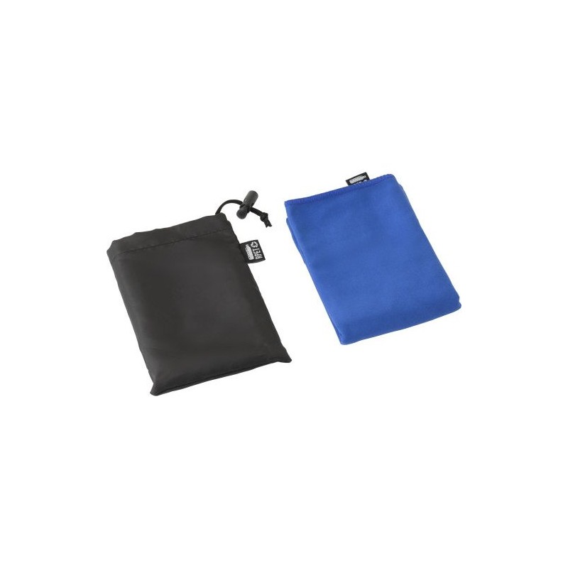 Serviette de sport  en rPET Brunilda Matières : PET recyclé Couleurs : gris cadeau client original