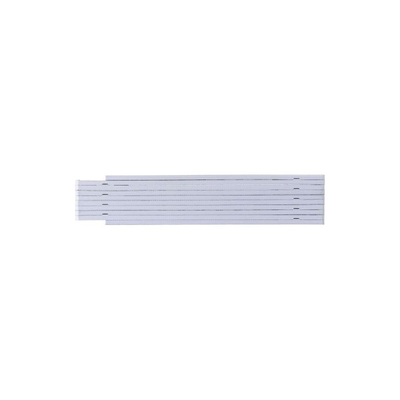 Mètre-pliant  en plastique d'1 m - Leon Matières : plastique Couleurs : blanc personnalisable avec votre logo