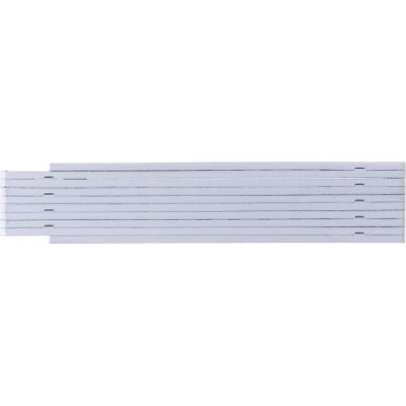 Mètre-pliant  en plastique d'1 m - Leon Matières : plastique Couleurs : blanc personnalisable avec votre logo
