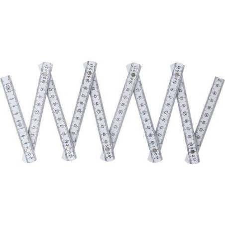 Mètre-pliant en plastique d'1 m - Leon