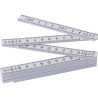Mètre-pliant  en plastique d'1 m - Leon Matières : plastique Couleurs : blanc marquage laser ultra précis