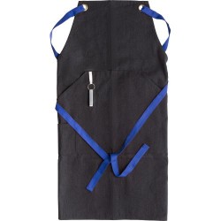 Tablier personnalisé en polyester et coton - Liana Matières : coton Couleurs : bleu cobalt cadeau entreprise pas cher