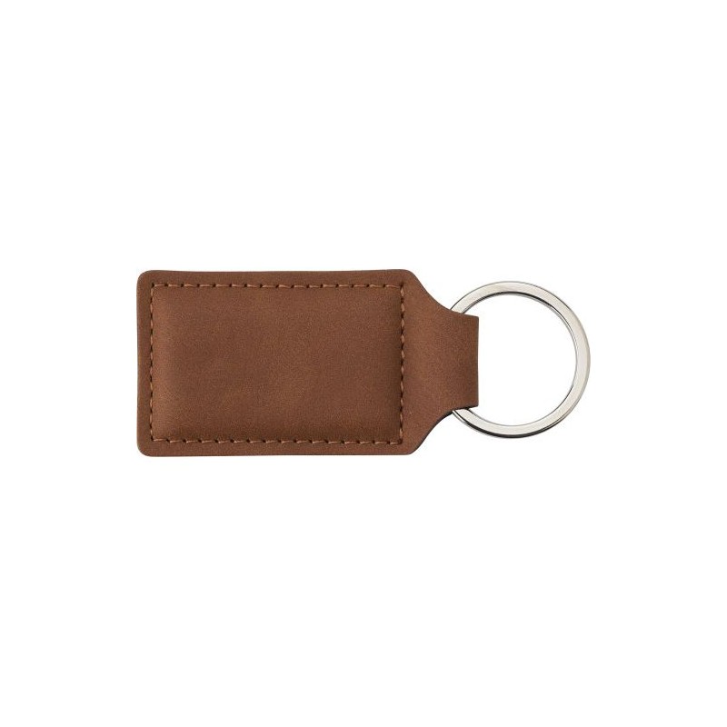 Porte-clés personnalisé en PU - Vivienne Matières : fer Couleurs : brun