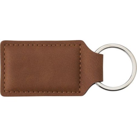 Porte-clés personnalisé en PU - Vivienne Matières : fer Couleurs : brun